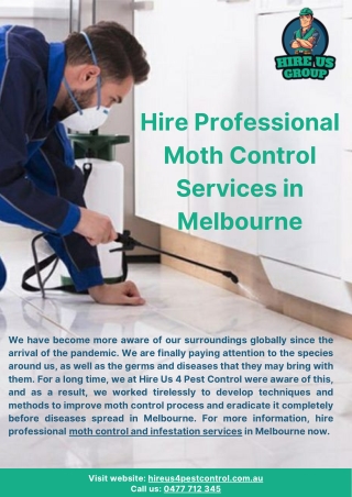 Hire Professional Moth Control Services in Melbourne