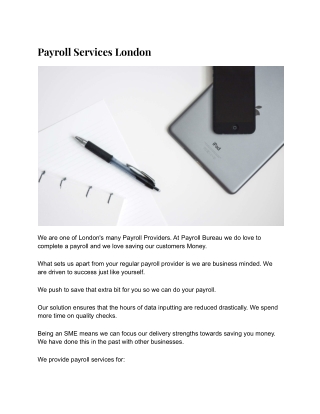 Payroll Services London