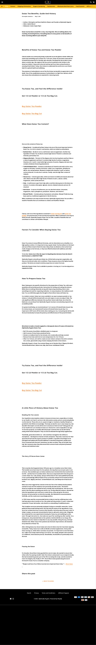 Benefits of Essiac Tea and Essiac Tea Powder