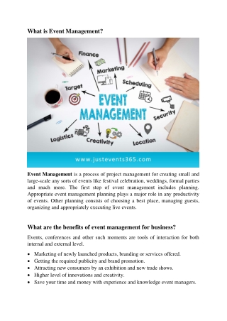 What are the benefits of event management for Business