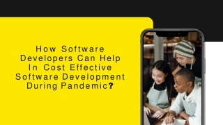 How Software Developers Can Help In Cost Effective Software Development Solution