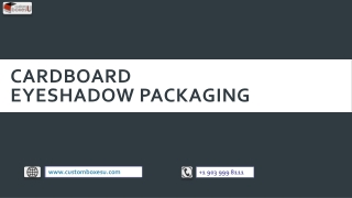 Cardboard eyeshadow packaging Printed logo & Design in UK