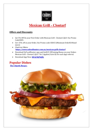 Papular dishes PDF formatChidos Mexican Grill Clontarf takeaway, Brisbane, QLD -