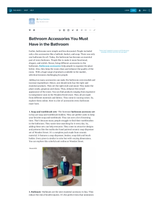 Bathroom Accessories You Must Have in the Bathroom