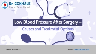 Low Blood Pressure after Surgery - Causes and Treatment Options