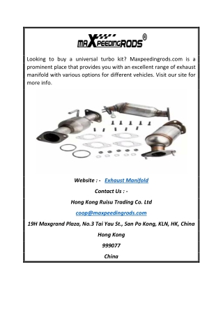 Exhaust Manifold | Maxpeedingrods.com