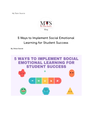 5 Ways to Implement Social Emotional Learning for Student Success