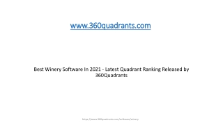 Best Winery Software In 2020 - Latest Quadrant Ranking Released by 360Quadrants