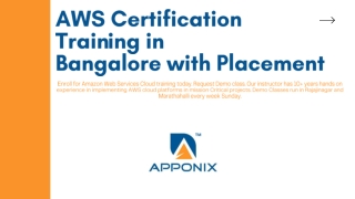 AWS Certification Training in Bangalore with Placement