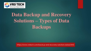 Know the Types of  Backup Installation Services Dubai
