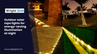Outdoor solar rope lights for energy-saving illumination at night