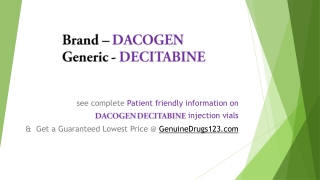 Place an Order of DECITABINE Online