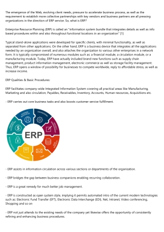 ERP (Enterprise Resource Planning)