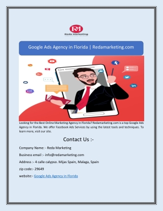 Google Ads Agency in Florida | Redamarketing.com