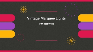 Vintage Marquee Lights With Best Offers