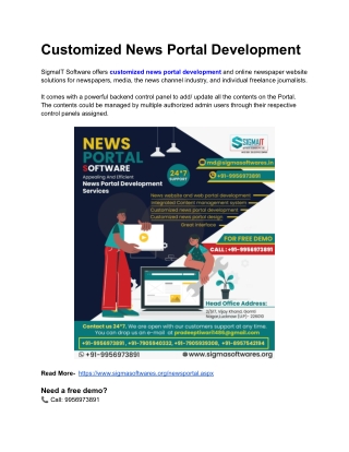 Customized News Portal Development