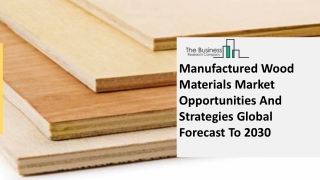 Manufactured Wood Materials Market Opportunities And Strategies Global Forecast To 2030