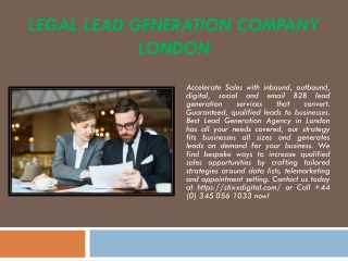 Legal Lead Generation Company London