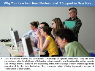 Why Your Law Firm Need Professional IT Support in New York