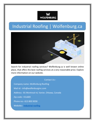 Industrial Roofing | Wolfenburg.ca