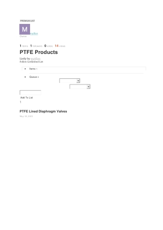 What is PTFE Gasket Materials.