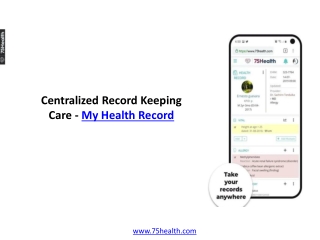 Centralized Record Keeping Care - My Health Record