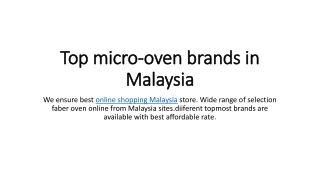 micro oven- online shopping malaysia