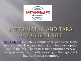 Best satta matka chart and live game site