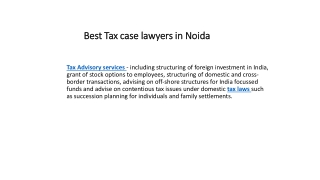 Best Tax case lawyers in Noida