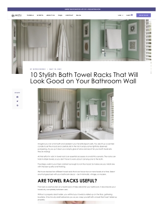 10 Stylish Bath Towel Racks That Will Look Good on Your Bathroom Wall