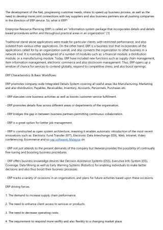 ERP (Enterprise Resource Planning)
