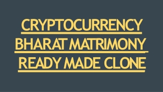 Readymade Bharat Matrimony Script - Cryptocurrency Integrations
