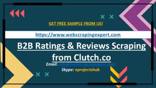 B2B Ratings & Reviews Scraping from Clutch.co