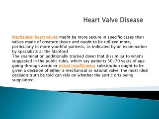 Heart Valve Disease