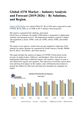 Global ATM Market