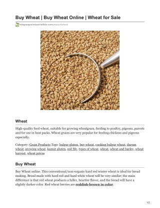 Buy Wheat