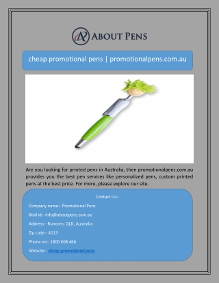 cheap promotional pens | promotionalpens.com.au