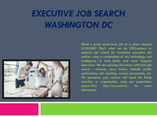 Executive Job Search Washington DC