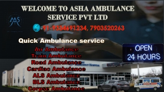 Get a full-time skilled Air Ambulance Service medical visit |ASHA