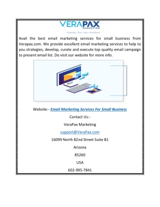 Email Marketing Services for Small Business | Verapax.com