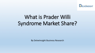Prader Willi Syndrome Market Share