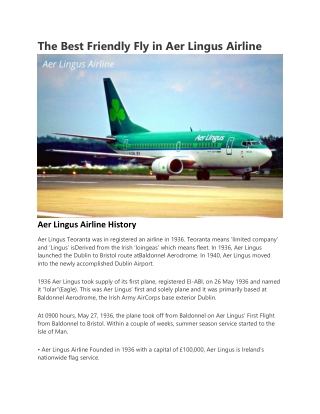 Aer Lingus Flights