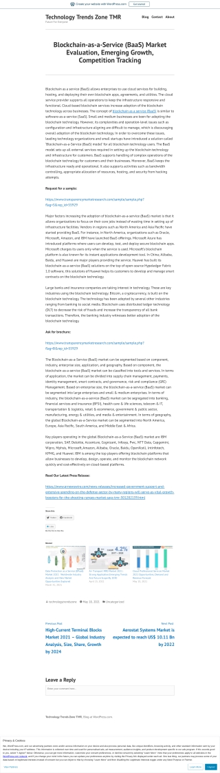 Blockchain-as-a-Service (BaaS) Market Size, Share, Growth, Trends, Forecast 2026