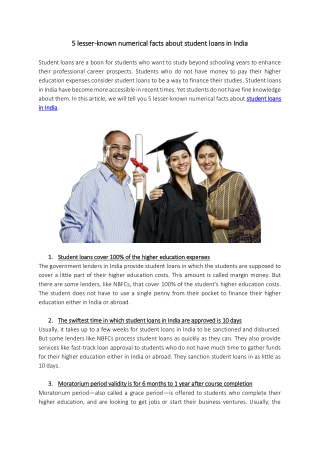 5 lesser known numerical facts about student loans in India