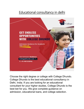 Educational consultancy in delhi