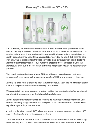 EverythingYouShouldKnowOfTheCBD