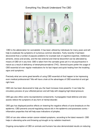 EverythingYouShouldUnderstandTheCBD