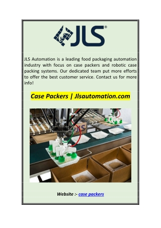 Case Packers  Jlsautomation.com