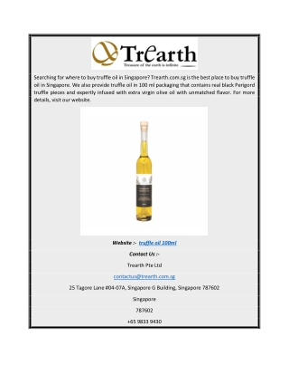 Truffle Oil 100ml | Trearth.com.sg