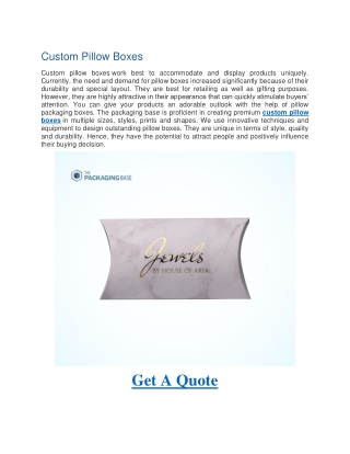 Custom Pillow Boxes-Custom Candle Boxes